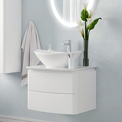 Corozo Тумба под раковину Вико 60 Z2 подвесная белая – фотография-4